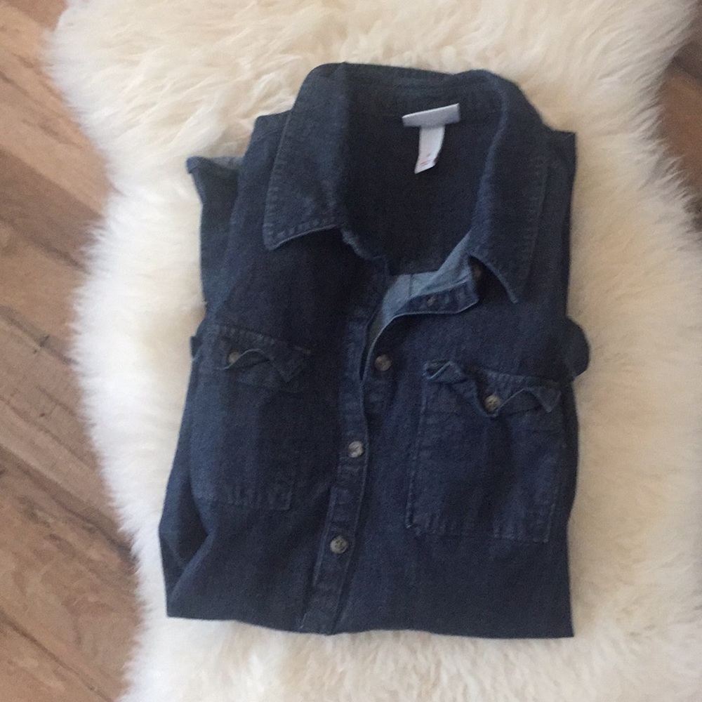 Super cute denim maternity tunic